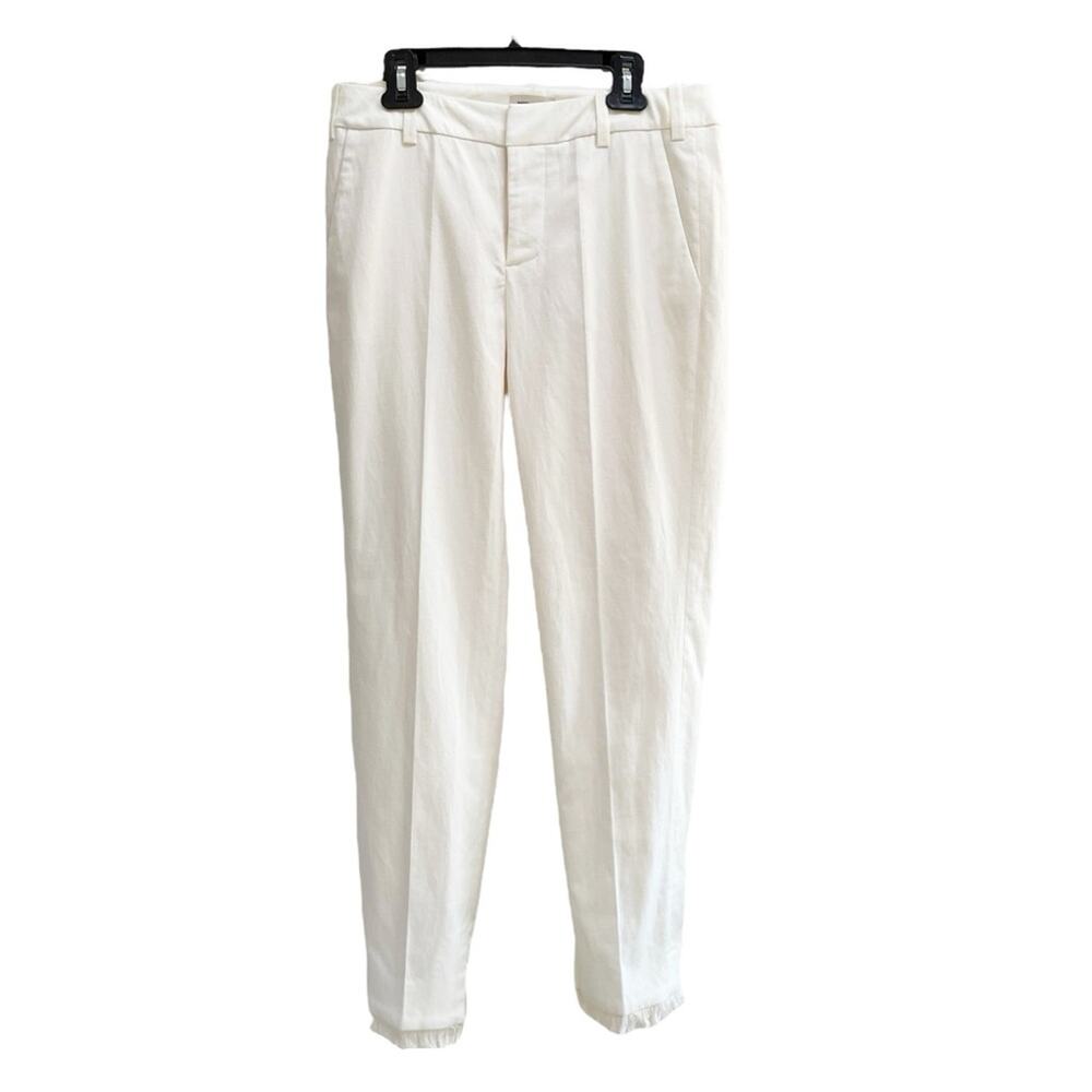 ZADIG & VOLTAIRE Prune Frange White Straight Leg Fringe Pants Small 36 - Picture 2 of 10